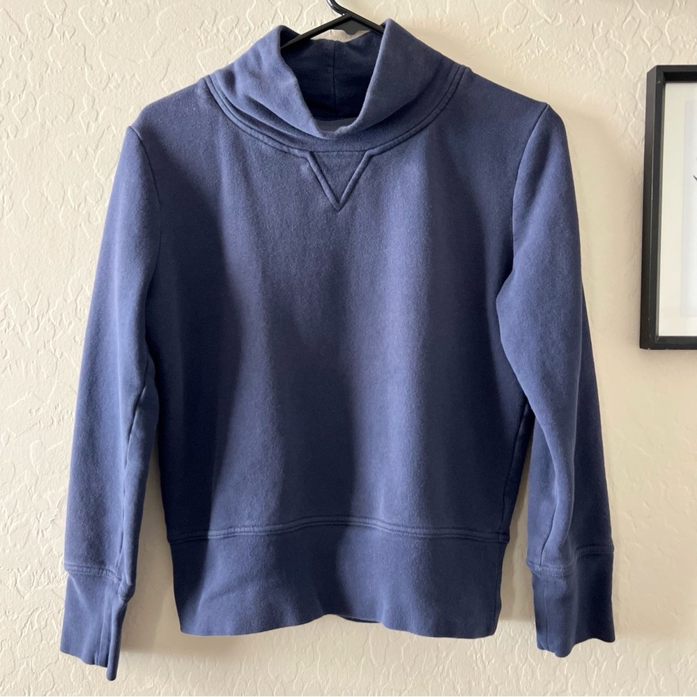 Madewell Navy Blue Mock Turtleneck Sweatshirt